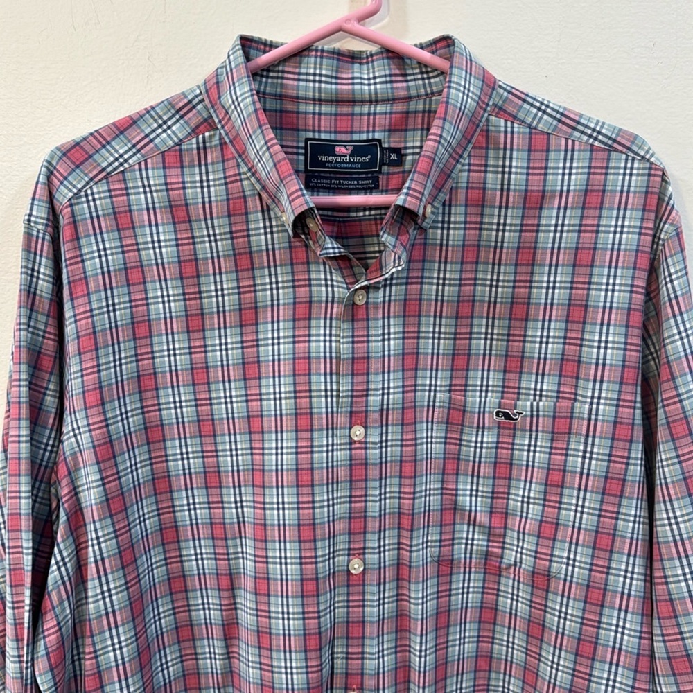 Vineyards Vines Classic Fit Tucker Shirt XL in plaid